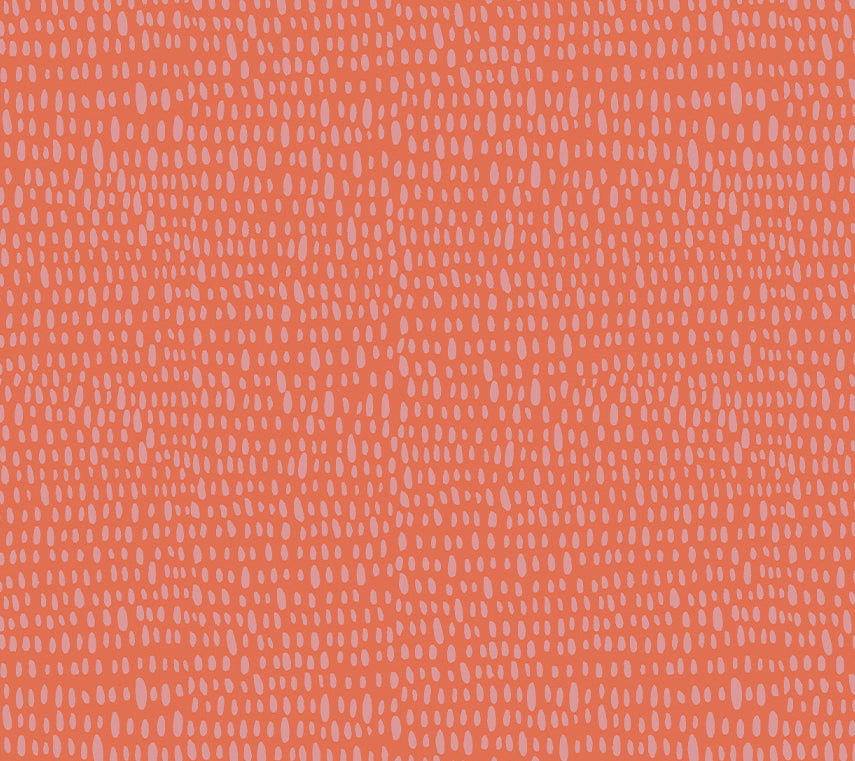 an orange background with small white dots