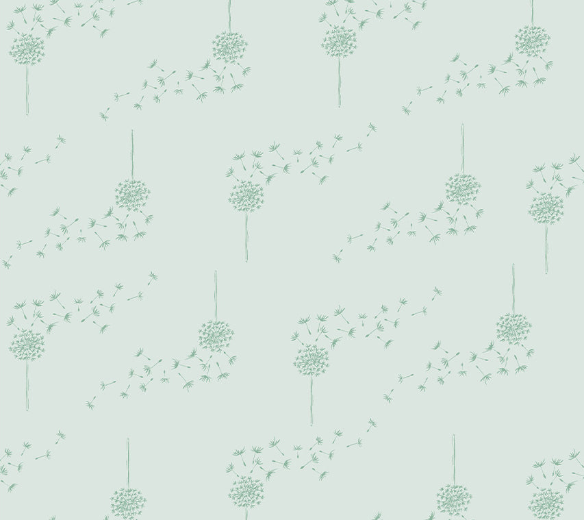 a wallpaper with a dandelion pattern on it