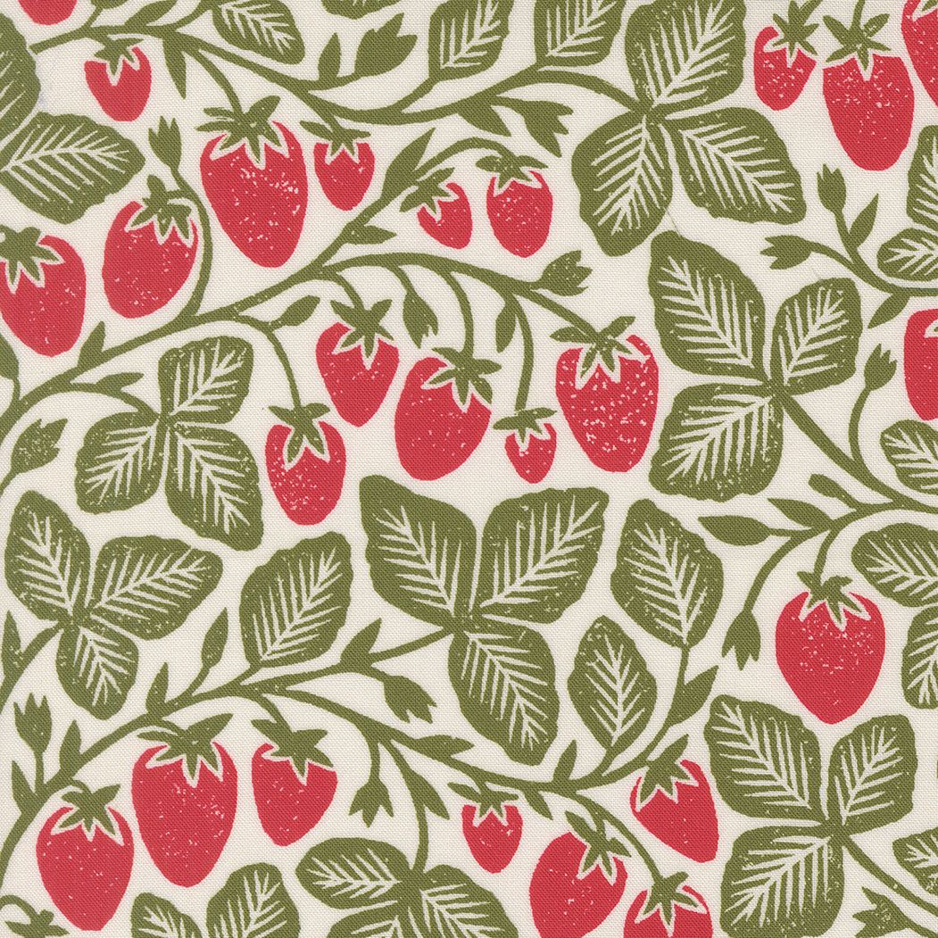 strawberry seed fabric Strawberry Fabric – Cream | Garden Series by Katharine Watson for Moda