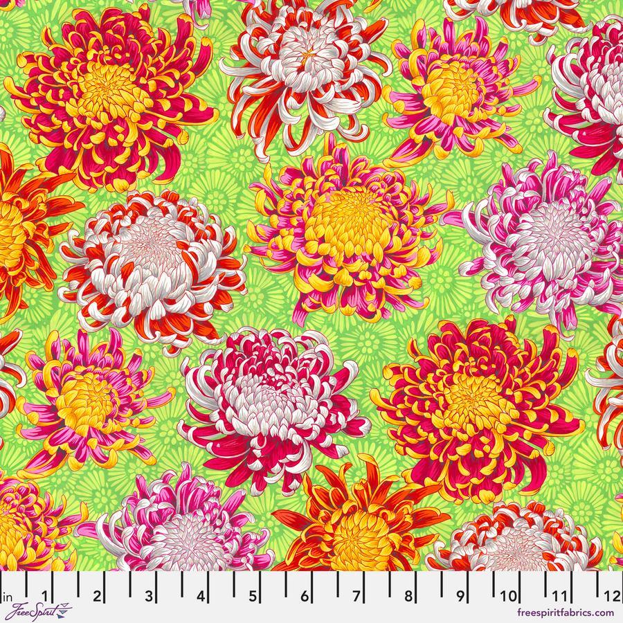 a ruler with a flower pattern on it