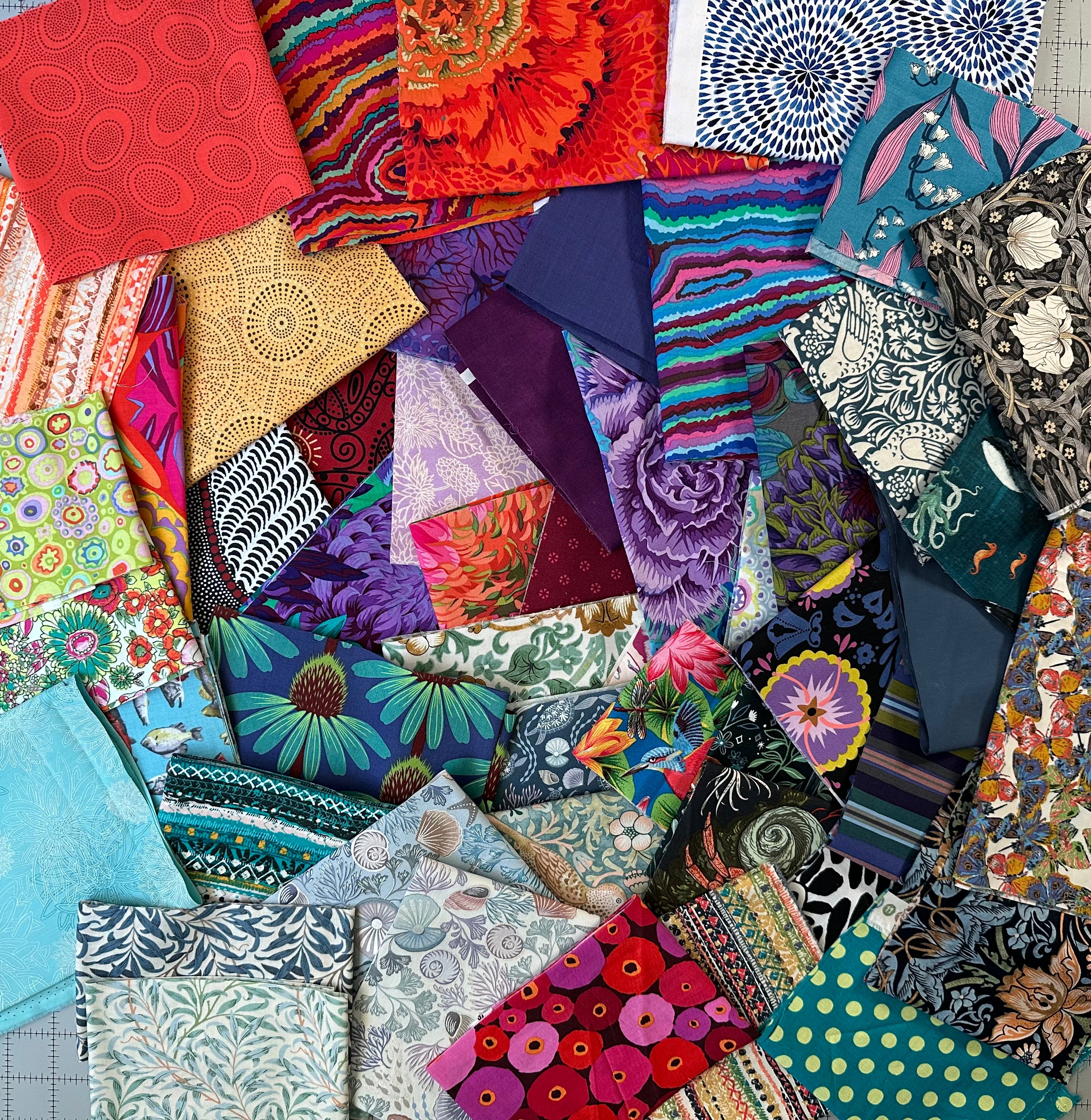 2 lb Small Fabric Scraps Bundle