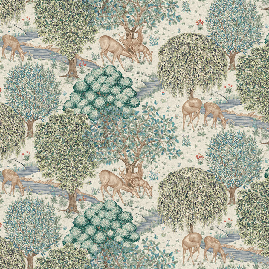 The Brook Fabric - Cream