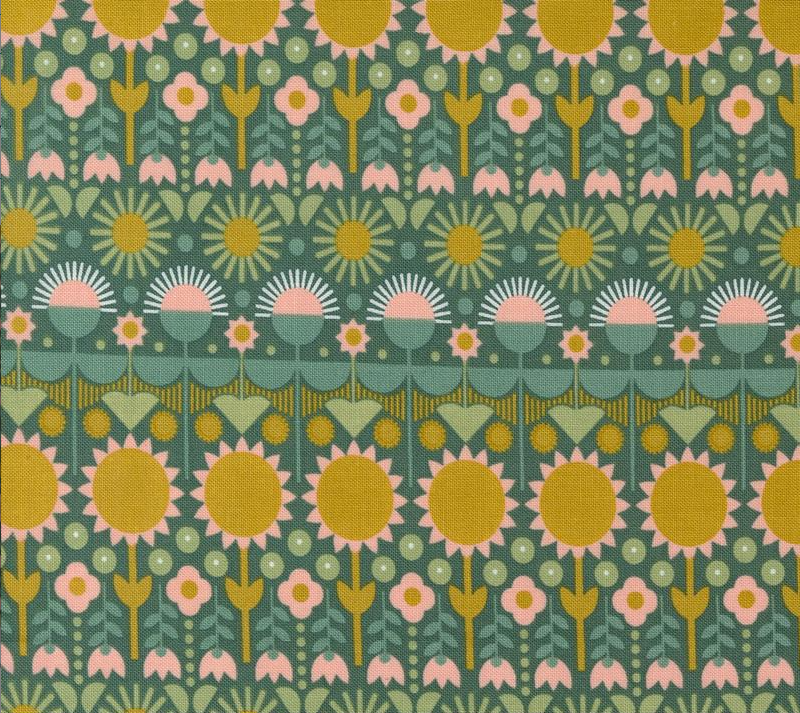 Imaginary Flowers-Spruce by Gingiber, 48383 16, Moda Fabrics