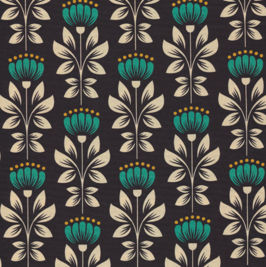 Magic Flowers - CANVAS, Designed by Elvyra Konteniene-RouCouCou For Cloud9 Fabrics, 100% Organic Cotton
