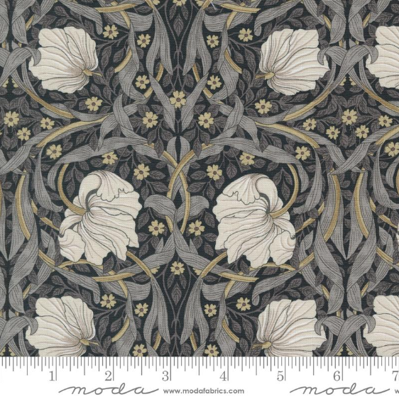 Pimpernell Florals, Best of Morris, Ebony Suite, 8381 15, by Barbara Brackman for Moda Fabrics