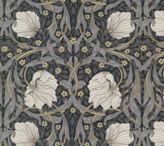 Pimpernell Florals, Best of Morris, Ebony Suite, 8381 15, by Barbara Brackman for Moda Fabrics