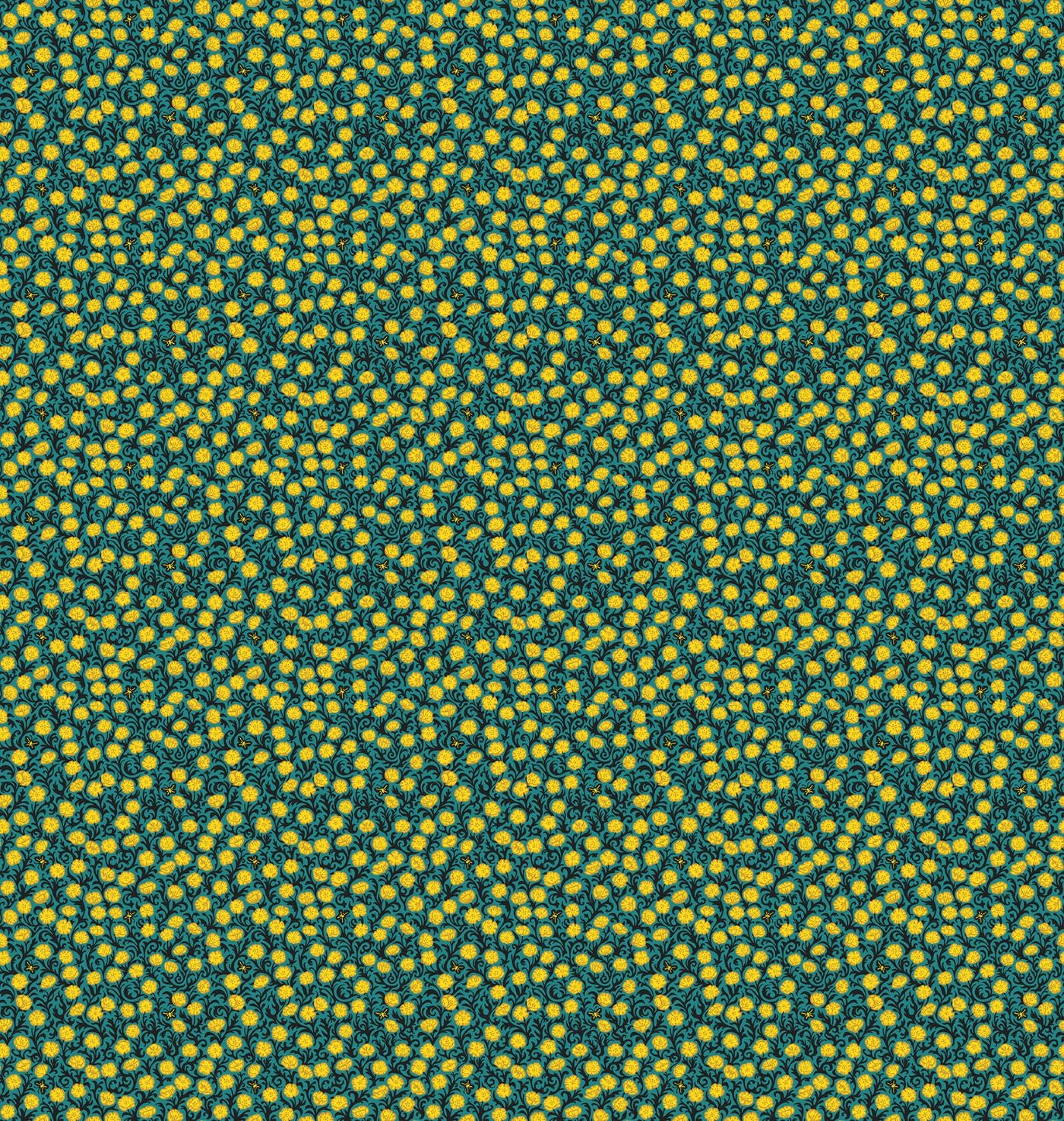 a repeating pattern of yellow and green dots or circles, creating a visually striking and vibrant design.