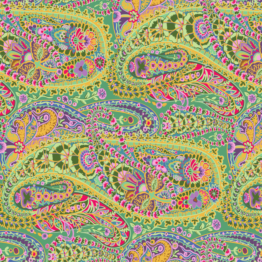 a colorful paisley pattern with lots of different colors