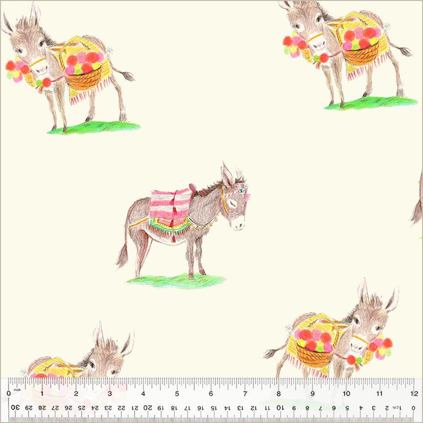 a drawing of a donkey wearing a blanket