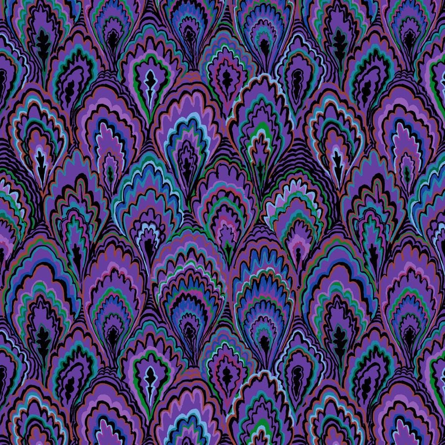a very pretty purple and blue pattern