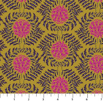 a ruler with a flower pattern on it
