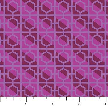 a ruler with a purple pattern on it