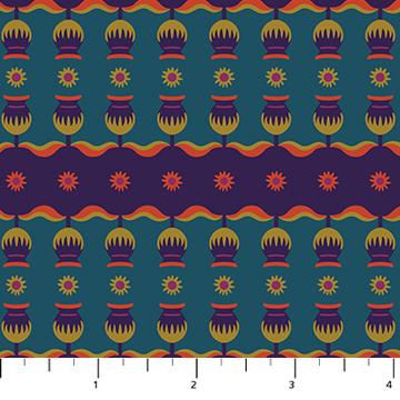 a ruler with a colorful pattern on it