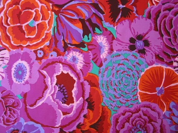 BEKAH in Magenta GP69, Kaffe Fassett Collective, Philip Jacobs, Free Spirit, Magenta Fabric, Quilt Fabric, Cotton Fabric By the Yard