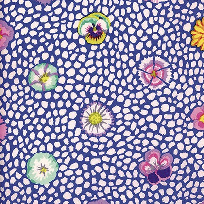 Guinea Flower Blue GP59, Kaffe Fassett Fabric, Quit Fabric, Quiting Fabric, Cotton Fabric, Floral Fabric, Shabby Chic, Fabric By The Yard