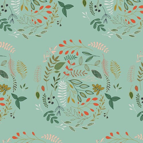 Wreathed Woodlands FUS-W-601, WOODLANDS FUSIONS, Art Gallery Fabric, Woodland Fabric, Quilt Fabric, Shabby Chic, Cotton Fabric By the Yard