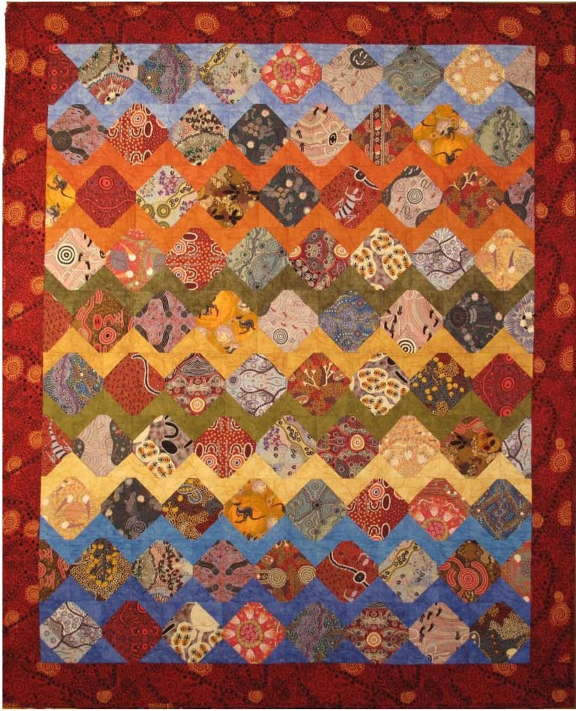 Yuendumu Bush Tomato Rust, Australian Fabric, Aboriginal Fabric, Ethnic Fabric, Quilt Fabric, Large Print Fabric, Cotton Fabric By The Yard