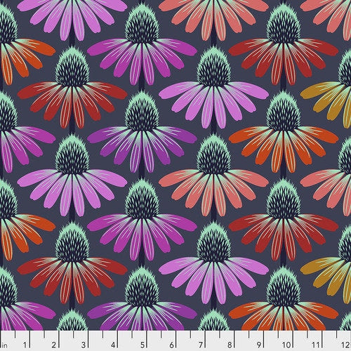 Echinacea Glow PWAH149, HINDSIGHT, Anna Maria Horner, Cone Flower, Quilt Fabric, Cotton Fabric, Floral Fabric, Quilting, Fabric By The Yard