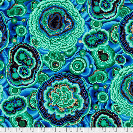 Agate in Green PWPJ106, Kaffe Fassett Fabric, Philip Jacobs, Quilt Fabric, Abstract Fabric, Cotton Fabric, Quilting, Fabric By The Yard