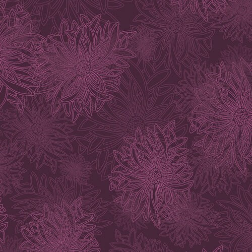Floral Elements MULBERRY FE-537, Art Gallery Fabrics, Blender Fabric, Quilt Fabric, Purple Fabric, Cotton Fabric, Fabric By The Yard