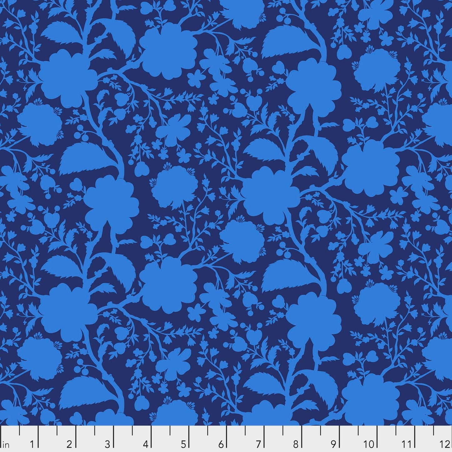 Wildflower in Anemone PWTP149 Tula Pink Fabric, Free Spirit Fabric, Blue Floral Fabric, Quilt Fabric, Cotton Fabric, Fabric By The Yard