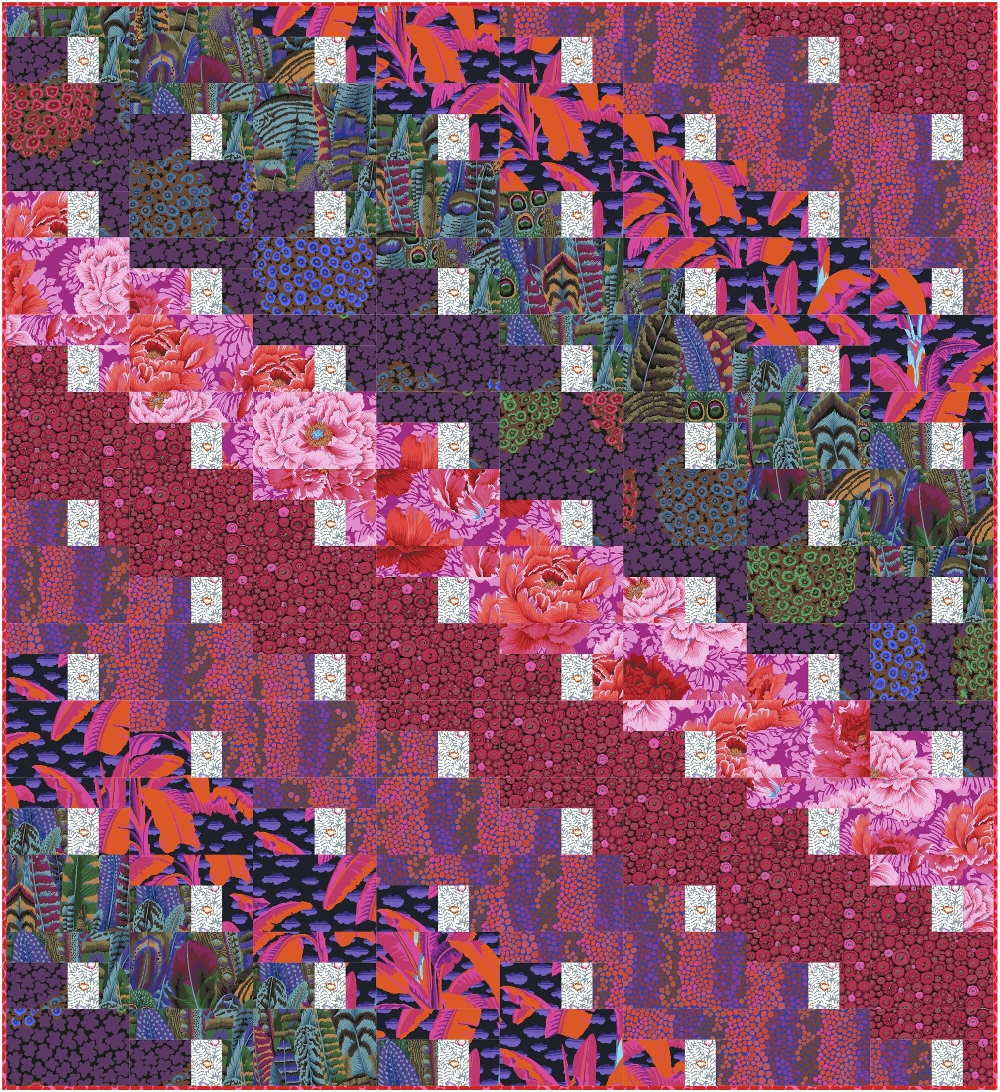 Brocade Peony - Crimson