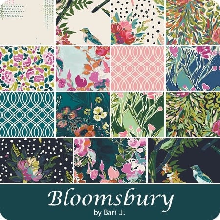 Bloomsbury Fat Quarter Bundle, Art Gallery Fabrics, Bari J, Quilt Fabric, Floral Fabric, Cotton Fabric, Bari J Fabric, 15 Fat Quarters