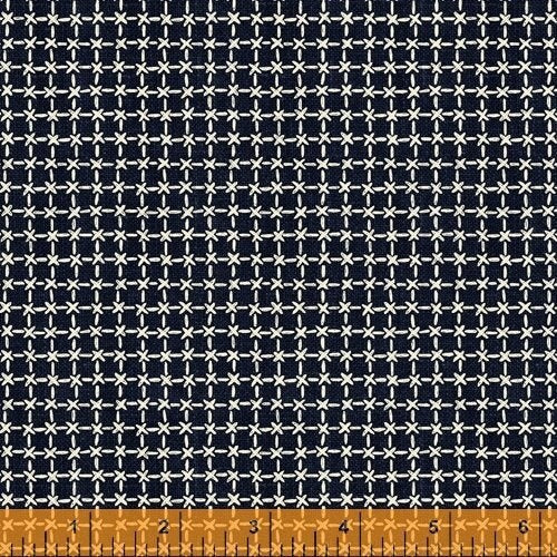 Sashiko Grid - Indigo