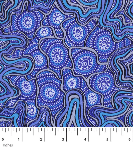 Meteors Purple, Australian Fabric, Heather Kennedy, Aboriginal Fabric, Quilt Fabric, Cotton Fabric, Quilting Fabric, Fabric By The Yard