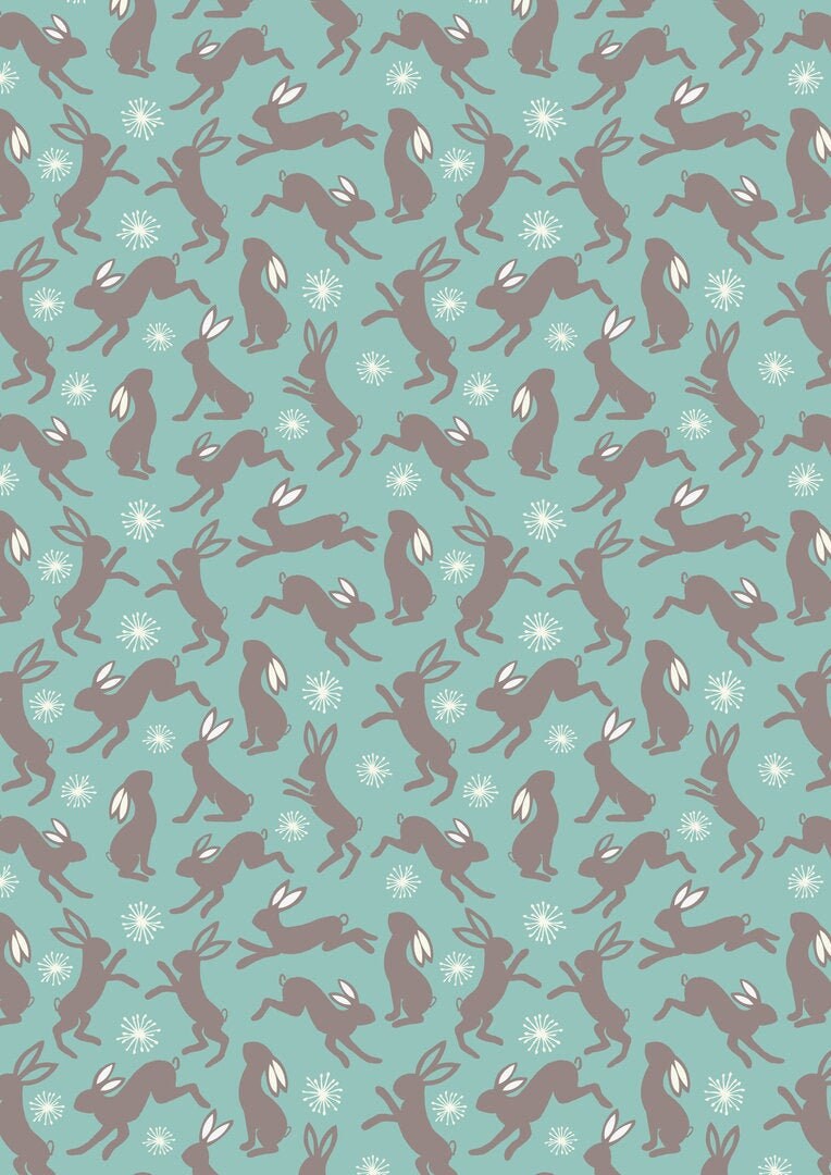 Dancing Hares - Aqua