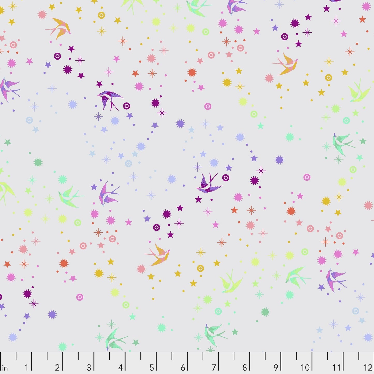 Tula Pink Fairy Dust WHISPER PWTP133, Free Spirit Fabric, Quilt Fabric, Cotton Fabric, Celestial Fabric, Quilting Fabric, Fabric By The Yard