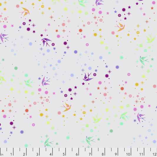Tula Pink Fairy Dust WHISPER PWTP133, Free Spirit Fabric, Quilt Fabric, Cotton Fabric, Celestial Fabric, Quilting Fabric, Fabric By The Yard