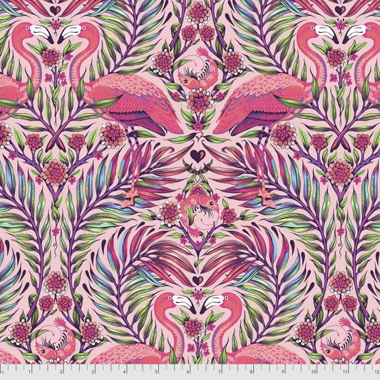 Tula Pink DAYDREAMER Pretty in Pink Dragonfruit PWTP169, Flamingo Fabric, Free Spirit, Quilt Fabric, Cotton Fabric, Fabric By The Yard
