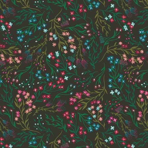 Windswept Nocturnal TFS-99105 The Flower Society, Art Gallery Fabrics, Cotton Fabric, Floral Fabric, Quilt Fabric, Fabric By The Yard
