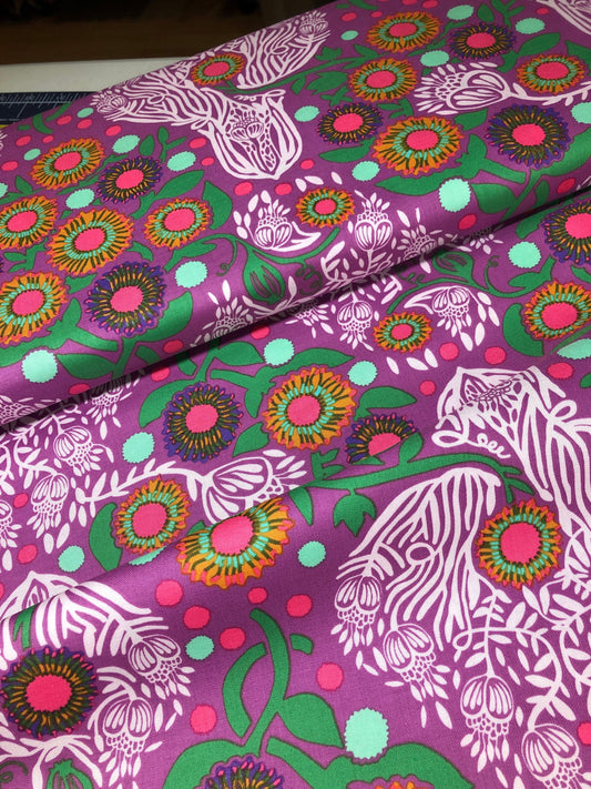 Anna Maria Horner, PASSIONFLOWER, Imposter in Candy, PWAH128, Floral Fabric, Cotton Fabric, Quilt Fabric, Quilting, Fabric By the Yard