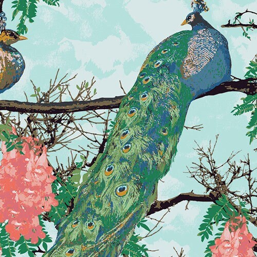 Florid Peacocks Demure