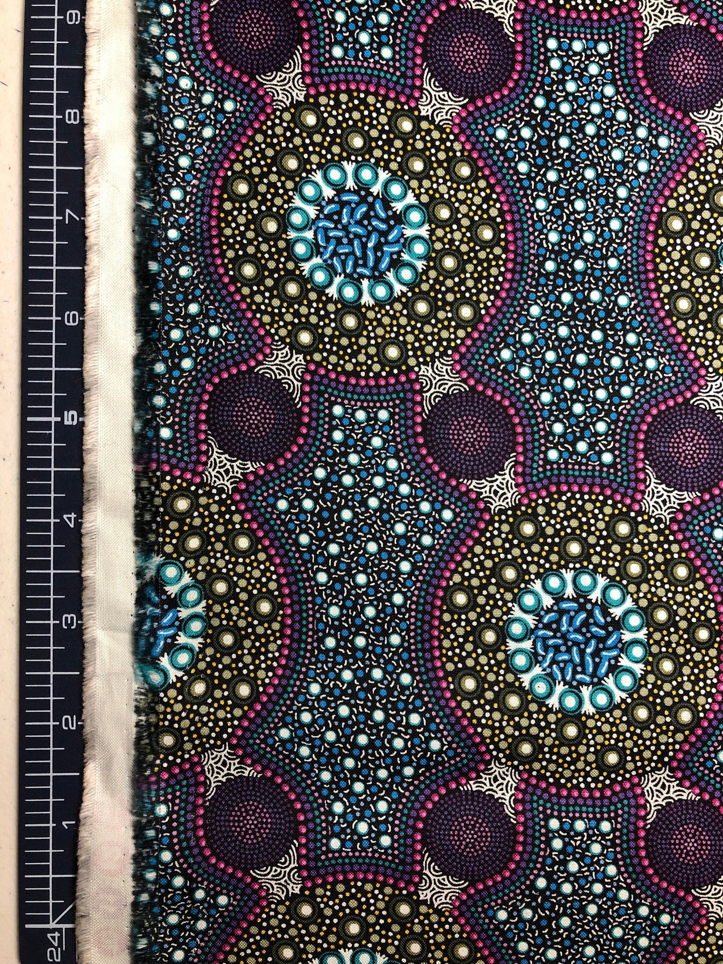 Bush Flowers Purple, Australian Fabric, Marlene Doolan, Quilt Fabric, Aboriginal Fabric, Australia, Cotton Fabric, Fabric By The Yard