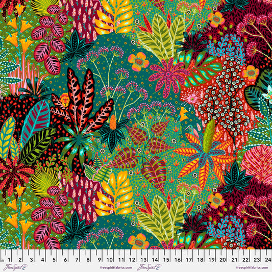 Amazonia Tropical PWOB072 TROPICALISM by Odile Bailloeul , Free Spirit Fabric, Cotton Fabric, Quilt Fabric, Quilting, Fabric By The Yard