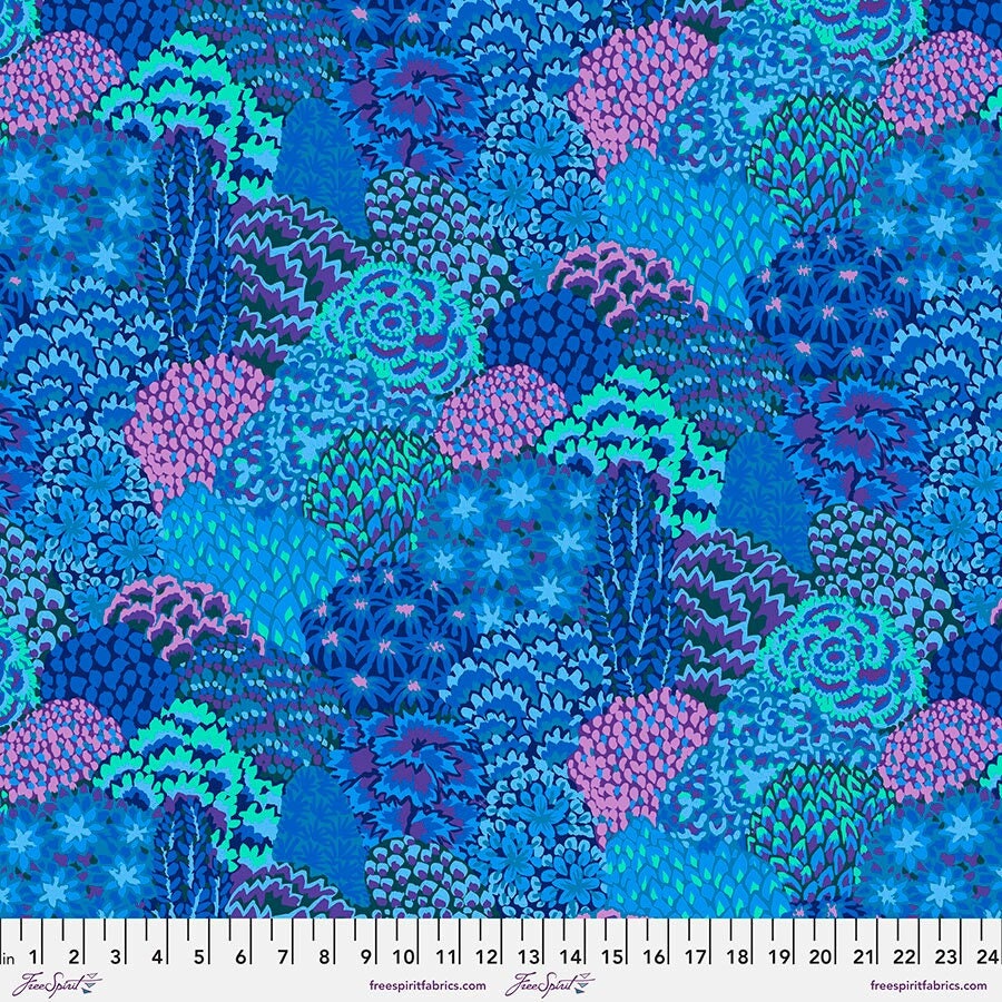 Large Oriental Trees - Blue