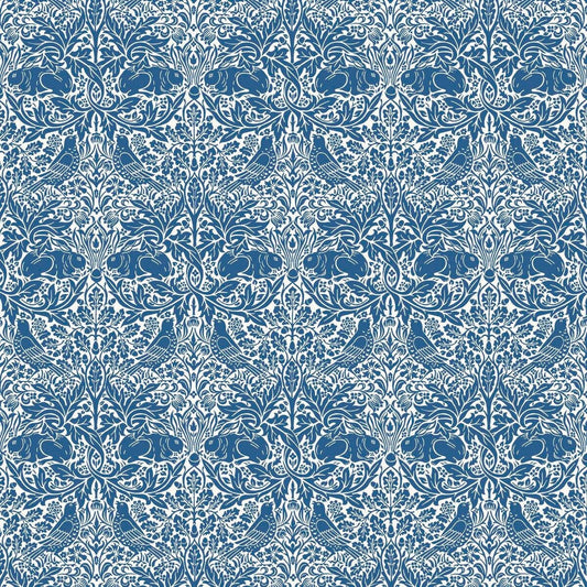 Brer Rabbit Blue PWWM026 WANDLE, Free Spirit Fabrics, William Morris, Quilt Fabric, Cotton Fabric, The Original Morris,, Fabric By The Yard