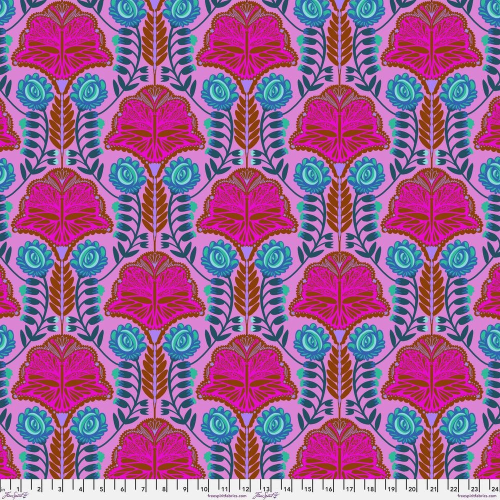 Anna Maria Horner, BRAVE, Petaloutha, Lilac, Floral Fabric, Cotton Fabric, Quilt Fabric, Quilting, Fabric By the Yard