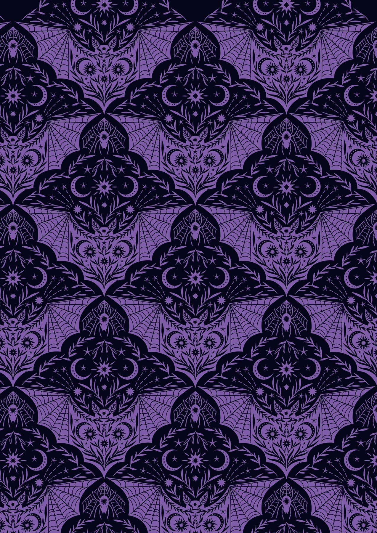Cast A Spell - Purple Floral Bat