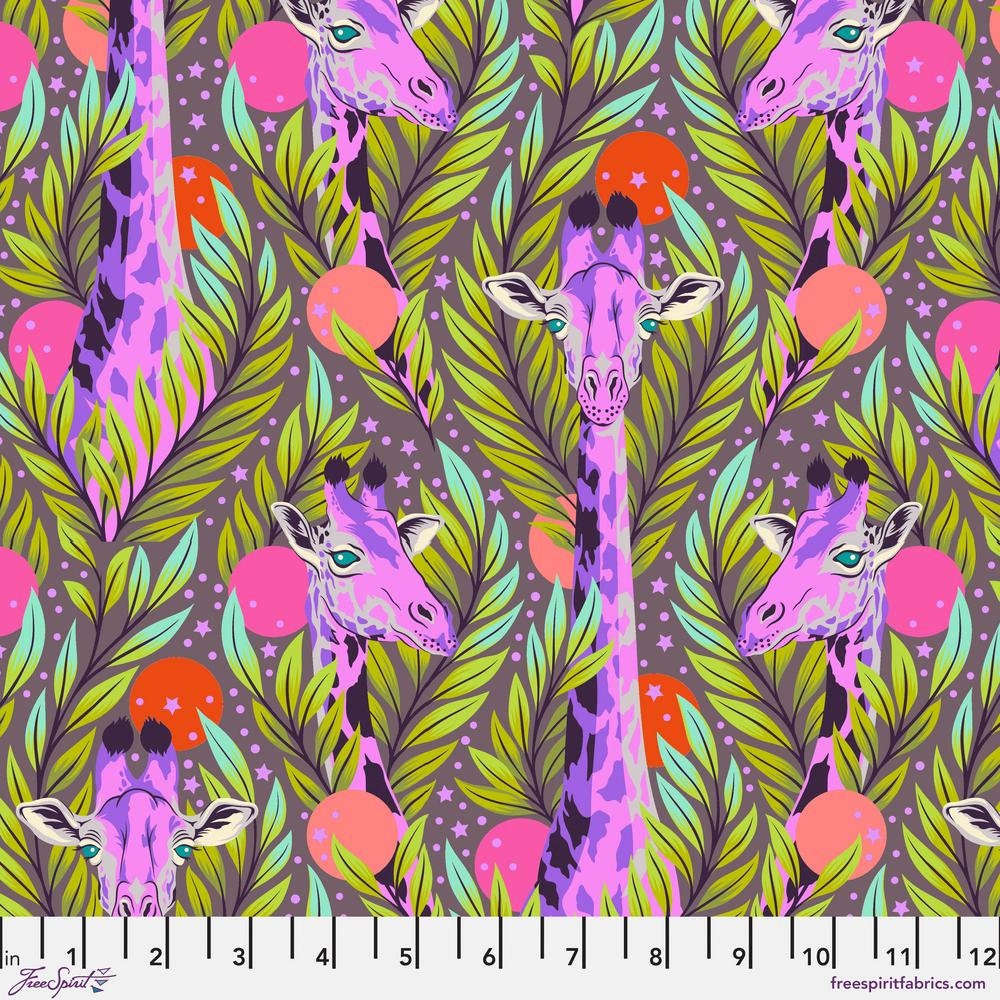 Tula Pink, EVERGLOW - Neck For Days, PWTP203.Mystic, Free Spirit, Quilt Fabric, Quilting Fabric, Cotton Fabric, Fabric By The Yard
