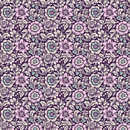 Tula Pink NIGHTSHADE, Mini Spider Blossom-Nerium, PWTP211.Nerium, Free Spirit Fabrics, Quilt Fabric, Cotton Fabric, Fabric By The Yard