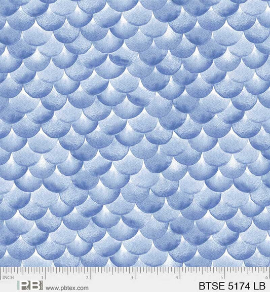 P&B Textiles, By the Sea by Maria Over, BTSE5174LB, Light Blue, Quilt Fabric, Beach Decor, Nautical Fabric, Fabric By The Yard