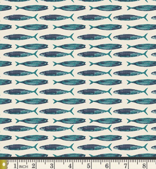 Catch the Drift-Bright TOB20907 TOMALES BAY Art Gallery Fabric, Katie O'Shea, Quilt Fabric, Nautical Fabric, Beach Decor, Fabric By The Yard
