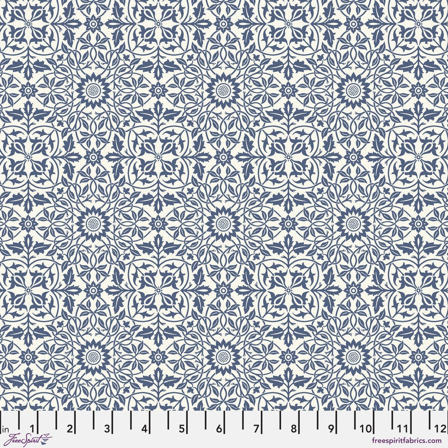 William Morris, BUTTERMERE, Blue St. James, PWWM009, Free Spirit Fabrics, Quilt Fabric, Cotton Fabric, Floral Fabric, Fabric By The Yard