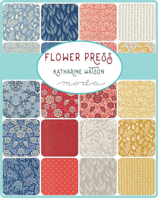 FLOWER PRESS - 28 Fat Quarter Bundle, Designed by Katherine Watson for Moda Fabrics, Quilt Fabric, Cotton Fabric, Floral Fabric