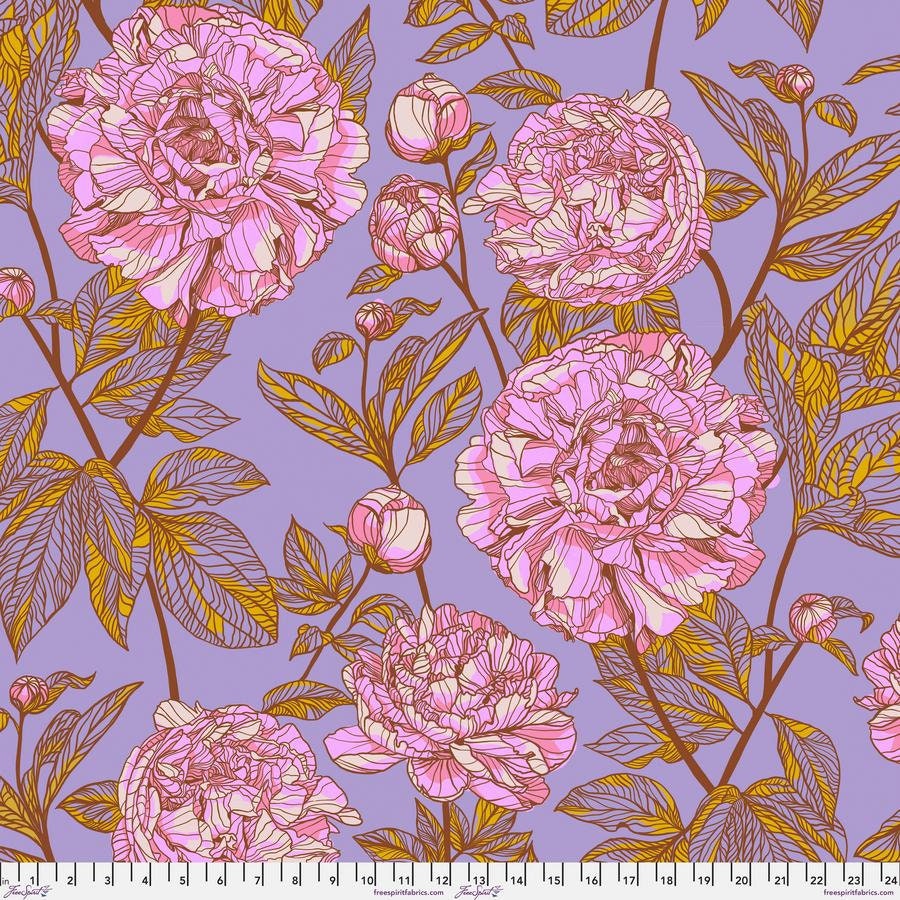 Our Fair Home-PEONY Heather, QBAH009, Quilt Back, 108 Inch Quilt Backing, Anna Maria, Free Spirit Fabrics, Floral Fabric, Fabric By The Yard