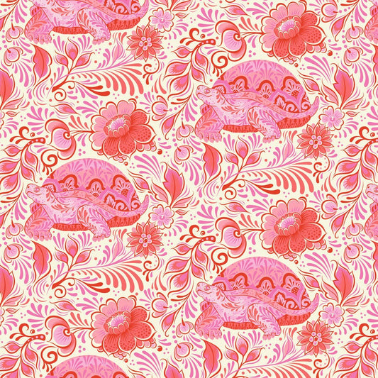 No Rush - Blossom, PWTP216, BESTIES, Tula Pink, Quilt Fabric, Cotton Fabric, Quilting Fabric, Turtle Fabric, Fabric By The Yard